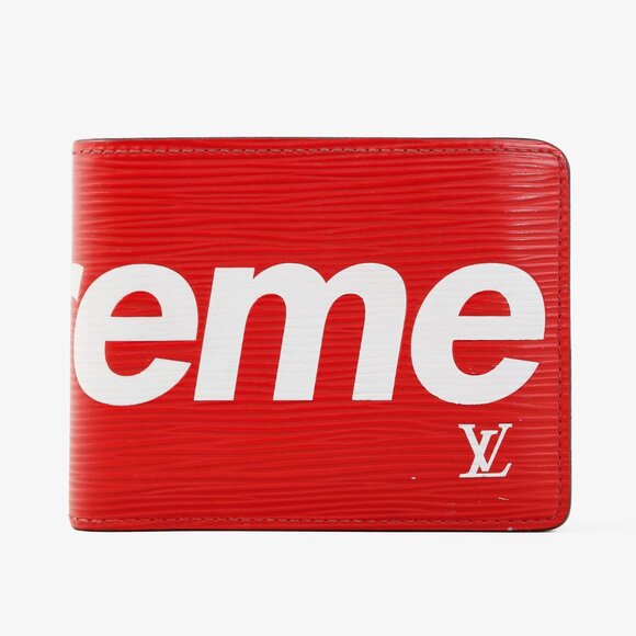 Louis Vuitton X Supreme Slender Red Epi Leather Billfold Wallet - Picture 2 of 9